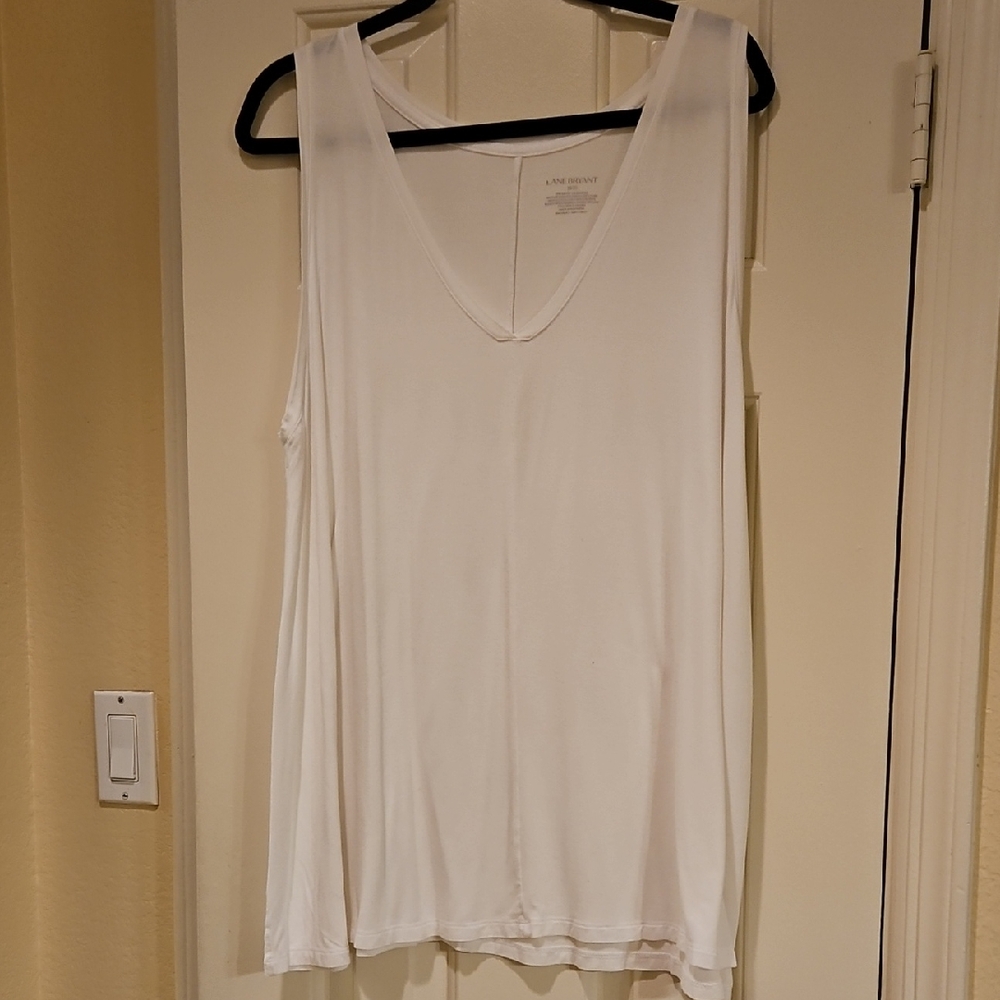 Lane Bryant Classic White Tank Top